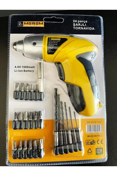 Meşem Meşem24 Parça Şarjlı Tornavida Seti 4.0v 1500mah Li-on Battery Şarjlı Tornavida Seti ürün görseli 1