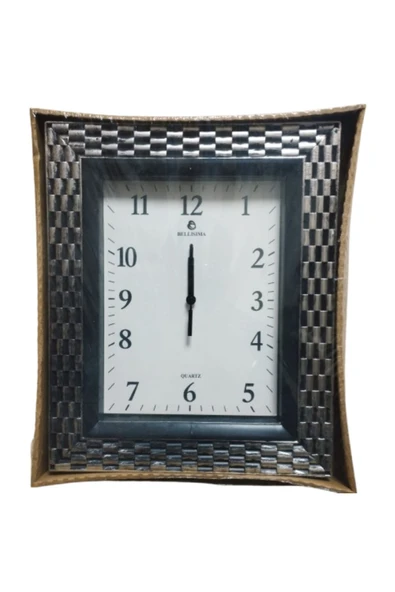 Hırdavatistan KLASİK ESKİTME GÜMÜŞ SAAT 35X30 CM SESSIZ ÇALIŞIR ürün görseli 1