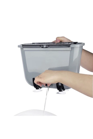 pembeinci Tabak Yıkama Fırçası Taş Gri - Resim 3