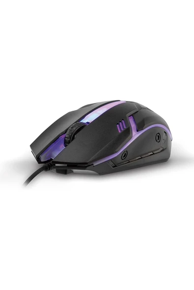 Sm-g62 Usb Siyah Işıklandırmalı Oyuncu Mouse - Resim 2