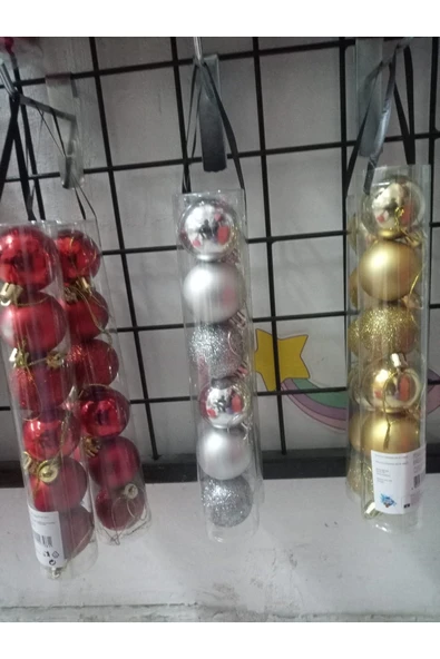 süslü Yılbaşı Çam Ağacı Topu - Resim 2