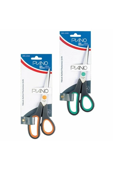 HomaTrade **(3ADET)** Pıano Mks-2008 Ofis Makası Orta Boy Bx12| New Year ürün görseli 1