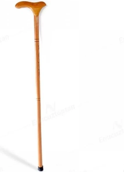 Kiraz Ağacından 92 cm Baston Ahşap Vernikli Asa Yaşam Boyu Garantilidir