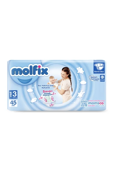 Molfix Molfıx Avantajlı Paket 3 Beden Midi 4-9 Kg 45'li ürün görseli 1