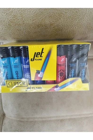 çaycup çaycup JET FLAME ÇAKMAK 48 ADET KARIŞIK RENK DESENLİDİR ürün görseli 1