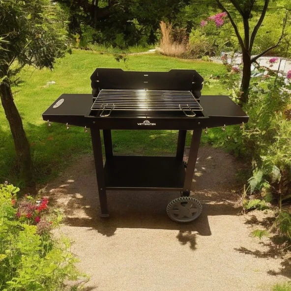 Wetterstein Tekerlekli Metal Sehpalı Mangal/Barbekü S Model
