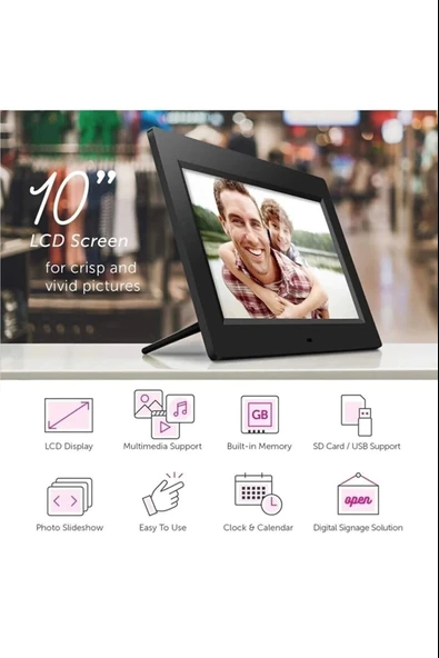10-inç Lcd Ekran Dijital Fotoğraf Çerçevesi - 2