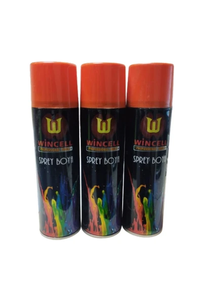 Hırdavatistan KALİTELİ TURUNCU SPREY BOYA 3 ADET 600 ML ürün görseli