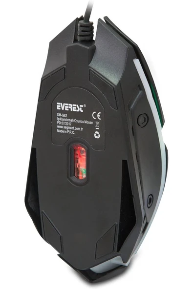Sm-g62 Usb Siyah Işıklandırmalı Oyuncu Mouse - Resim 4