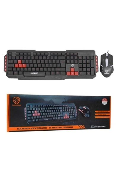 Hytech Hkm-58 Gamy Plus Siyah Usb Q Gaming Oyuncu Klavye Mouse ürün görseli 1