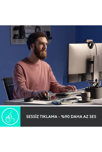 logitech MX Master 3S Performans 8.000 DPI Optik Sensörlü Sessiz Kablosuz Mouse - Beyaz 910-006560 - 3