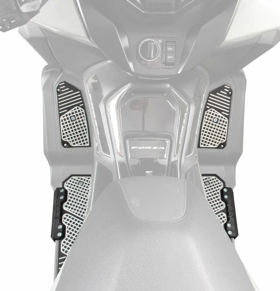 GP KOMPOZİT HONDA FORZA 250 2018-2025 UYUMLU BASAMAK ALÜMİNYUM GRİ - Resim 3