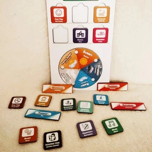 Günlük Planım Eğitime Yardımcı Boyanabilir Zeka Oyuncağı 4+ Yaş Ve Üzeri Moonbeavers - 3