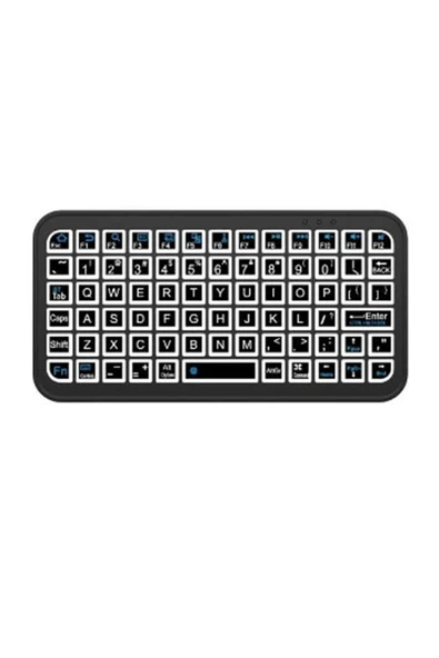 Mini Klavye Smarttv Işıklı Bluetooth Kablosuz Televizyon Ps3 Dizüstü Tabletler Ve Telefonlar İçin - 7