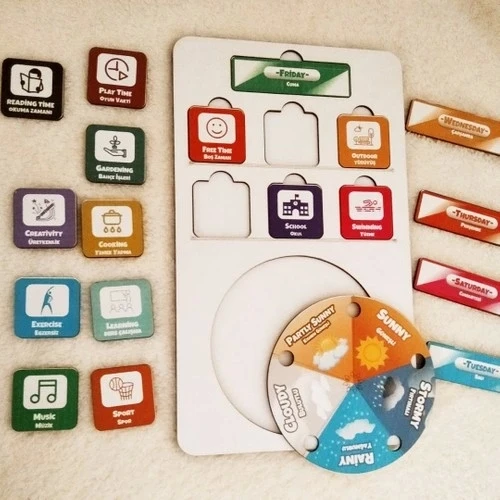 Günlük Planım Eğitime Yardımcı Boyanabilir Zeka Oyuncağı 4+ Yaş Ve Üzeri Moonbeavers - 4