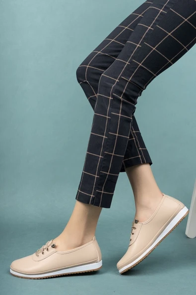 Kadın Aren Ten Cilt Günlük Ortopedik Ayakkabı - 2