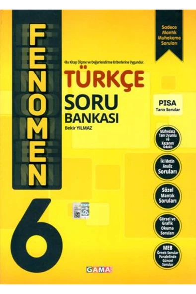 Gama 6.Sınıf Türkçe Fenomen Soru Bankası ürün görseli