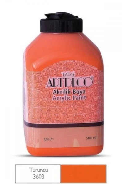 Lisans Artdeco Akrilik Boya 500 Ml Turuncu Lv-Y-070L-3603