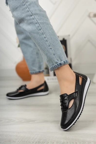 Kadın Loren Siyah Günlük Ortopedik Ayakkabı - 3