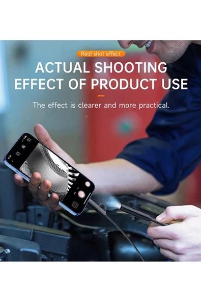 5 Metre Endoskop Yılan Video Kamera Ios Ve Android Uyumlu Led’li 8 Mm Sert Kablo 2mp - 5