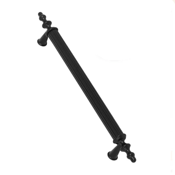 Lüx Çekmece Dolap Kapak Kulpu Siyah 128 Mm Metal Kulp 5 Adet - Resim 2