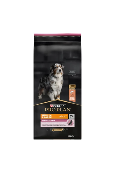Pro Plan Senior Sensitive Skin 7+ Somonlu ve Pirinçli Orta ve Büyük Irk Yaşlı Köpek Maması 14kg - Resim 2
