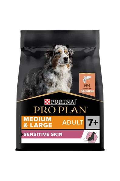 Pro Plan Senior Sensitive Skin 7+ Somonlu ve Pirinçli Orta ve Büyük Irk Yaşlı Köpek Maması 14kg - Resim 3