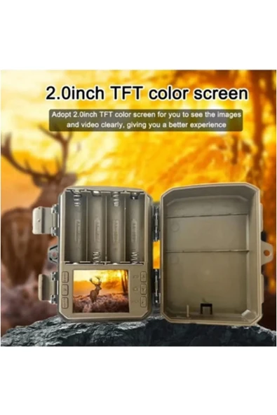 Fotokapan Kamera 16mp Full Hd 1080p Gece Görüşlü 2 Inç Lcd Ekran Su Geçirmez - 6