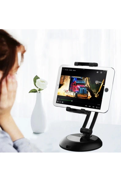 Masa Üstü 360 Derece Ayarlanabilir Tablet Tutucu Telefon Standı 6.3’’- 11 İnç’’ Masaüstü Tablet - 2