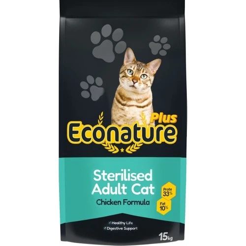 Econature Plus Tavuklu Kısırlaştırılmış Kedi Maması 15kg ürün görseli