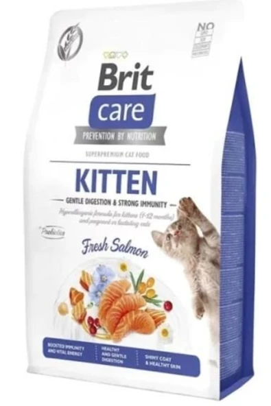 Brit Care Gentle Digestion & Strong Immunity Tahılsız Somonlu Yavru Kedi Maması 7 kg ürün görseli