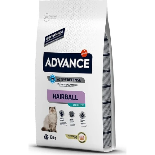 Advance Hindili Tüy Yumağı Önleyici Kısırlaştırılmış Kedi Maması 10kg ürün görseli