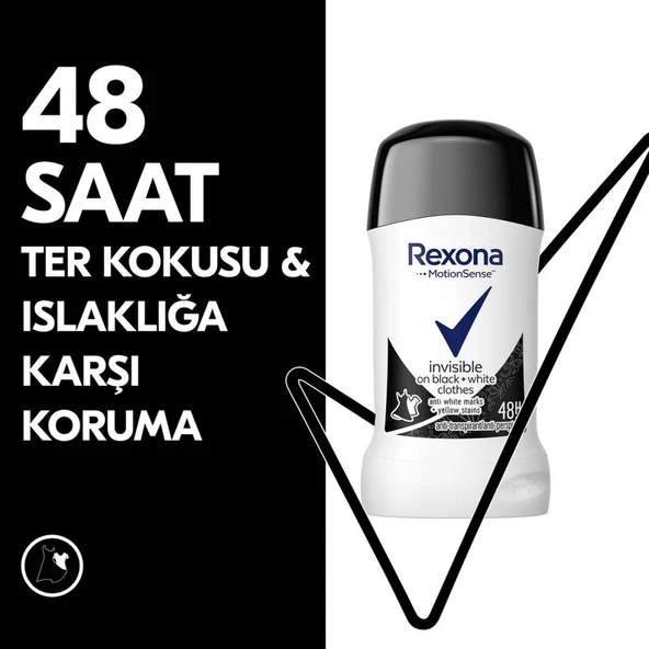 Rexona MotionSense Kadın Stick Deodorant Invisible On Black + White Clothes 40 ml - Resim 3