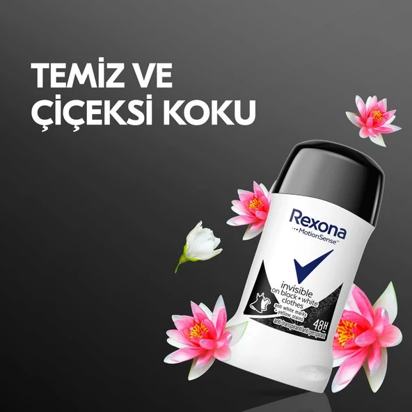 Rexona MotionSense Kadın Stick Deodorant Invisible On Black + White Clothes 40 ml - Resim 4
