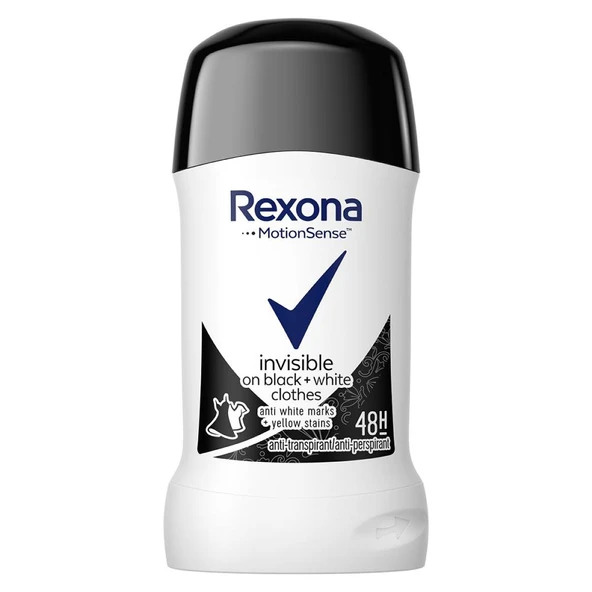 Rexona MotionSense Kadın Stick Deodorant Invisible On Black + White Clothes 40 ml - Resim 2
