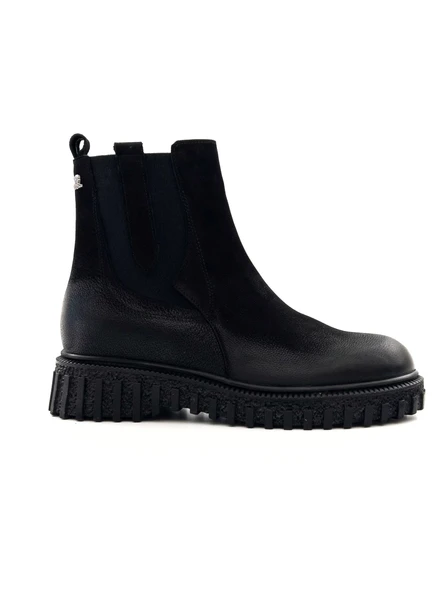 Venüs 2452605K Kadın Hakiki Deri Kalın Taban Nubuk Chelsea Bot - 5