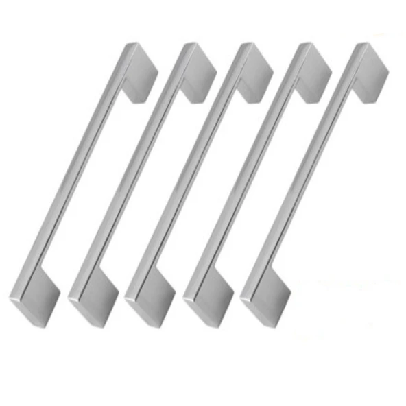 Lüx Çekmece Dolap Kapak Kulpu Krom 160-192 Mm Metal Kulp 5 Adet ürün görseli