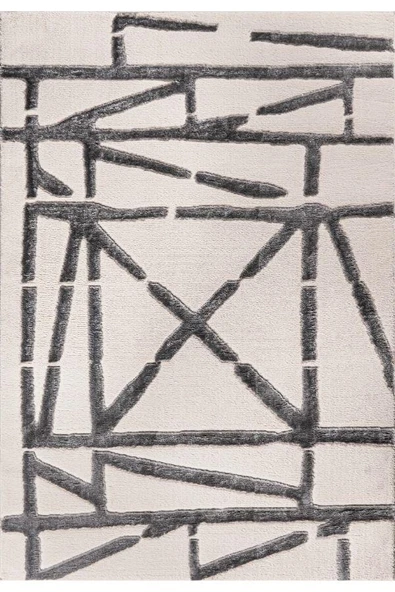 Pastel Halı Cozy C3961A Krem Gri Serisi Salon Oturma Yatak Odası Halısı ürün görseli 1