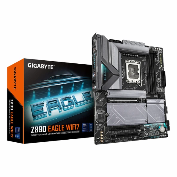 Gigabyte Z890 Eagle WiFi7 DDR5 (9200MHz)OC M.2 DP/USB-C PCIe 5.0 1851P ATX Anakart ürün görseli 1