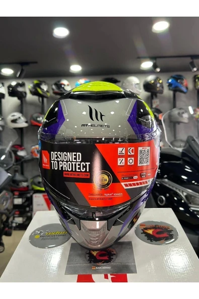 MT Helmets Thunder 4 Sv Valiant Parlak Motosiklet Kaskı - Resim 5