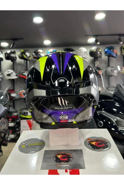 MT Helmets Thunder 4 Sv Valiant Parlak Motosiklet Kaskı - Resim 4