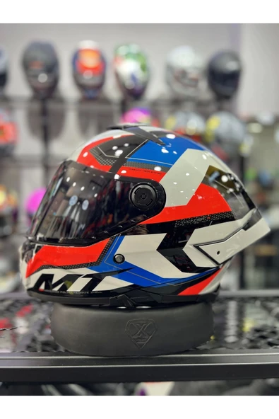 MT THUNDER 4 VALIANT MAVI BEYAZ (ŞEFFAF VİZÖRLÜ) - Resim 5