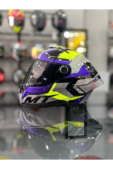 MT Helmets Thunder 4 Sv Valiant Parlak Motosiklet Kaskı - 4