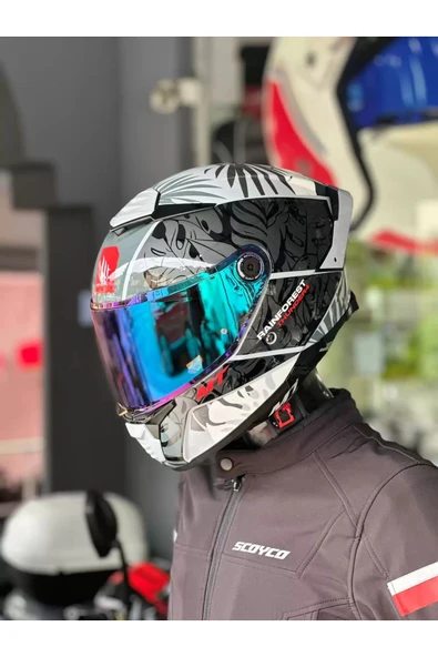 MT Thunder 4 SV Rainforest Full Face Motor Kaskı