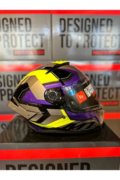 MT Helmets Thunder 4 Sv Valiant Parlak Motosiklet Kaskı - Resim 5