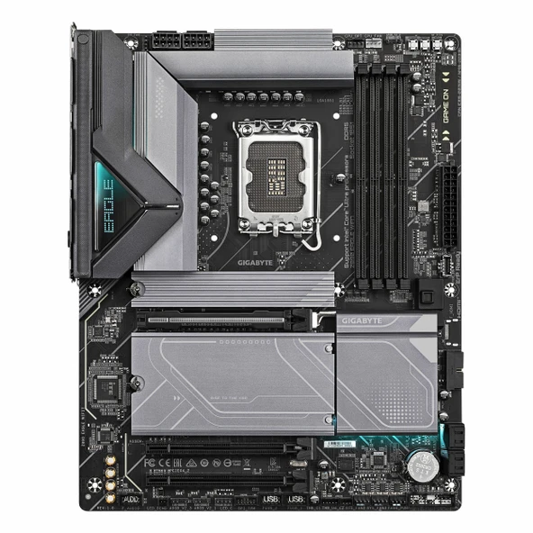 Gigabyte Z890 Eagle WiFi7 DDR5 (9200MHz)OC M.2 DP/USB-C PCIe 5.0 1851P ATX Anakart - Resim 2