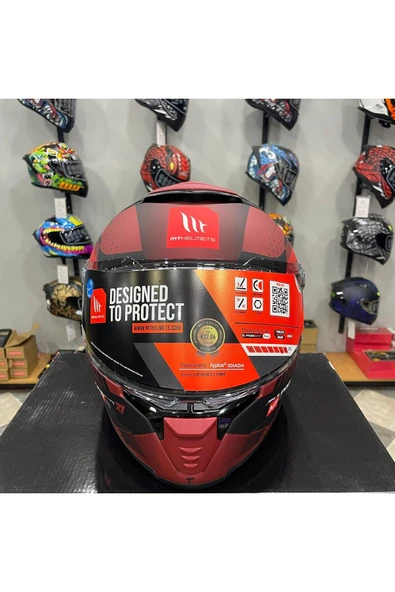 MT Helmets Thunder 4 SV Luminence D5 Mat Kırmızı - 5