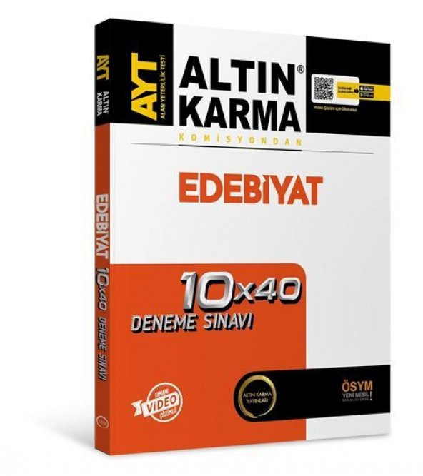 AYT Türk Dili ve Edebiyat Sosyal Bilimler 1 10 x 40 Deneme Altın Karma