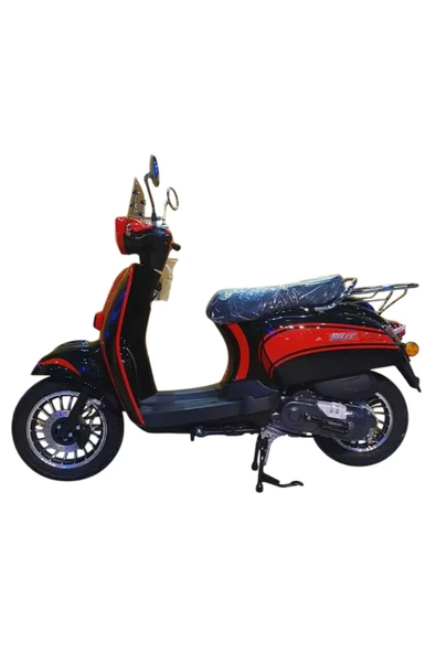 Falcon Turtle 50 Benzinli Scooter - Siyah/Kırmızı - 4