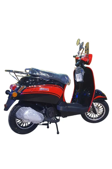 Falcon Turtle 50 Benzinli Scooter - Siyah/Kırmızı - 3
